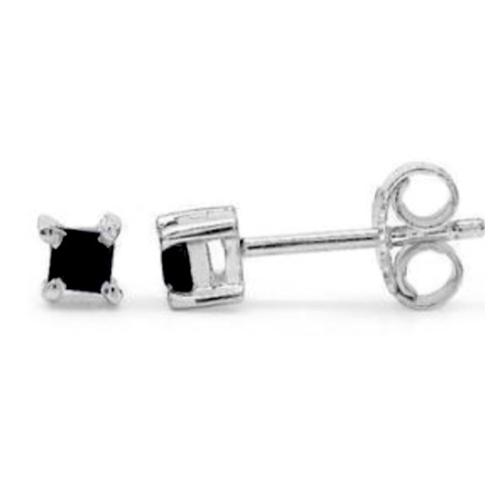 White Gold Rhodium/Sterling Silver Sapphire